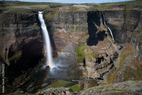 Háifoss waterfall, Iceland.