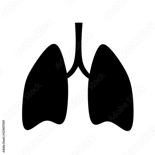 human lung icon with simple design
