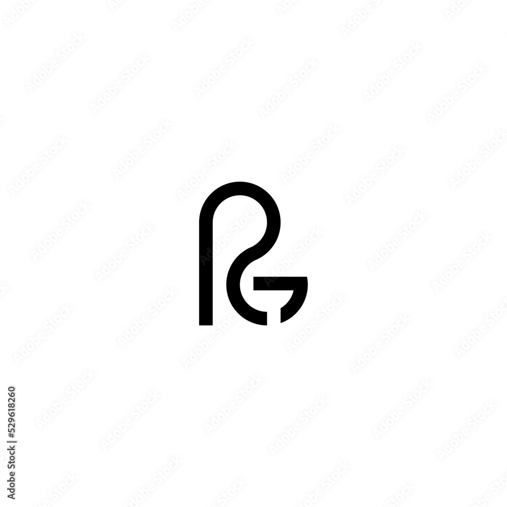 Letter RG logo design vector Letter RG logo design vector