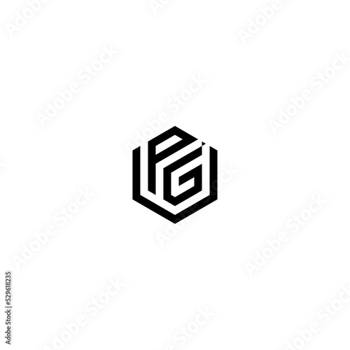 Letter PGU logo design vector