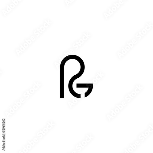 Letter RG logo design vector