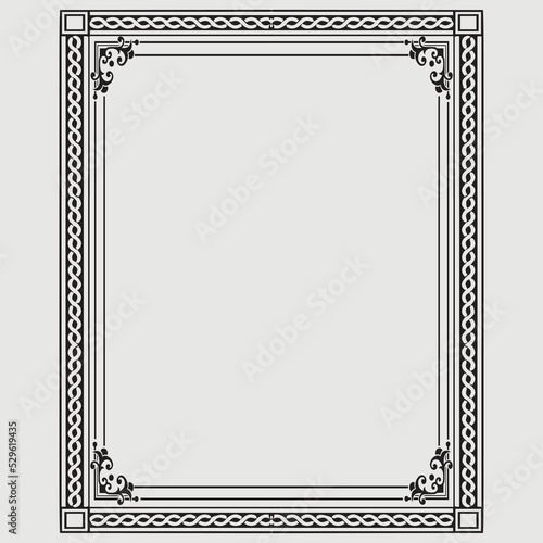 Frame, in the style of an ornament, Vector illustration eps 10, Art.