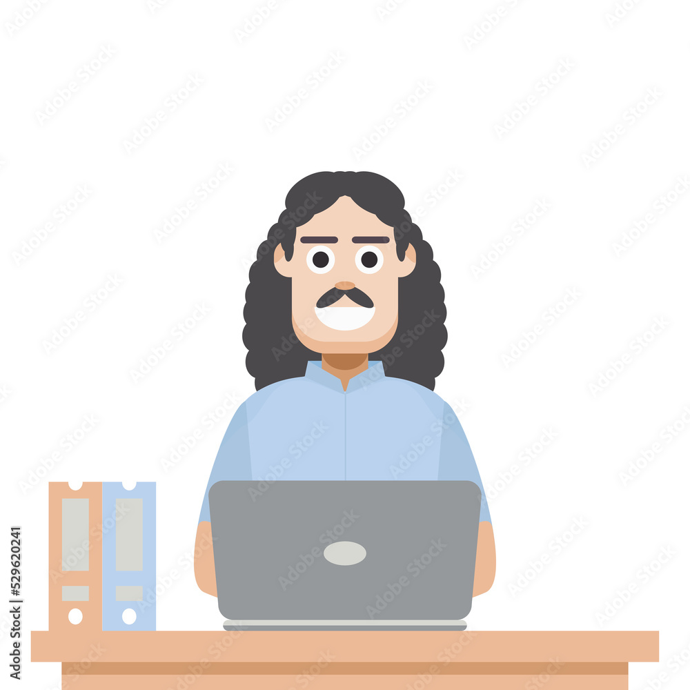 Man Playing Laptop Work From Home Man Playing Laptop Work From Home