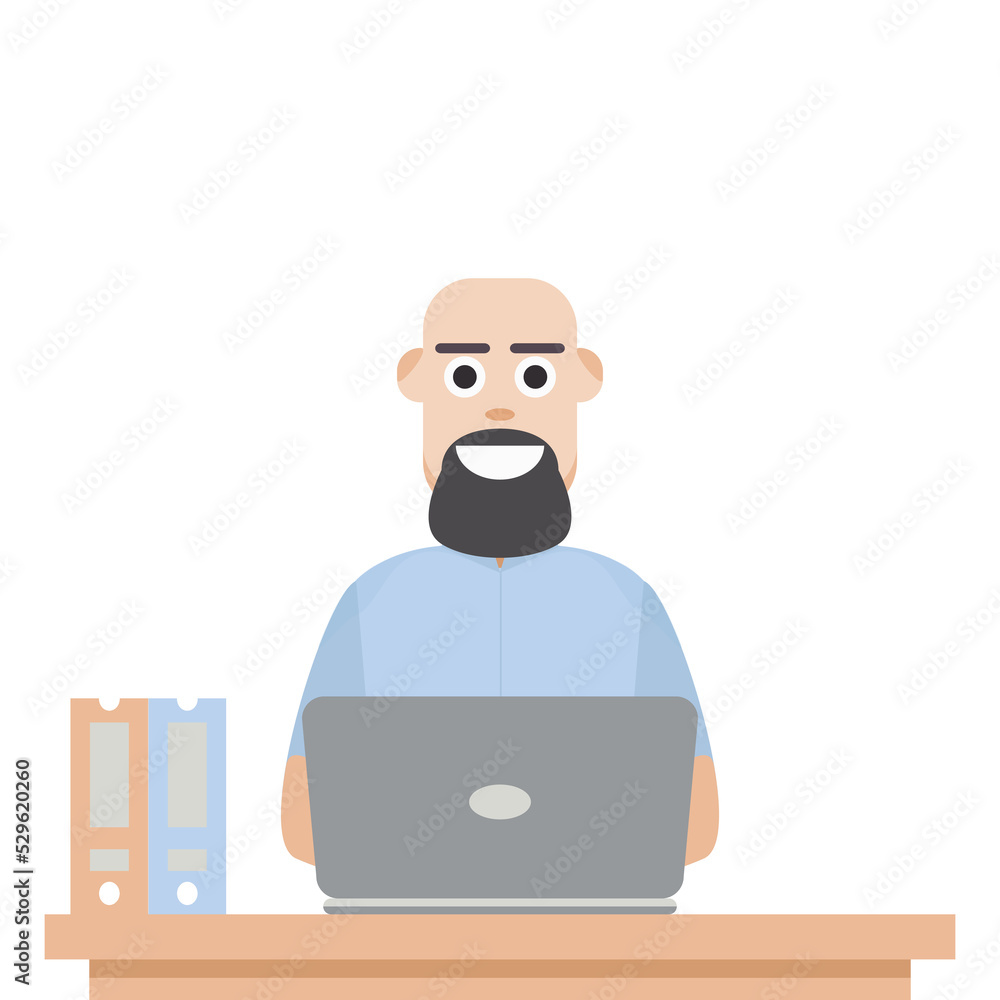 Man Playing Laptop Work From Home Man Playing Laptop Work From Home