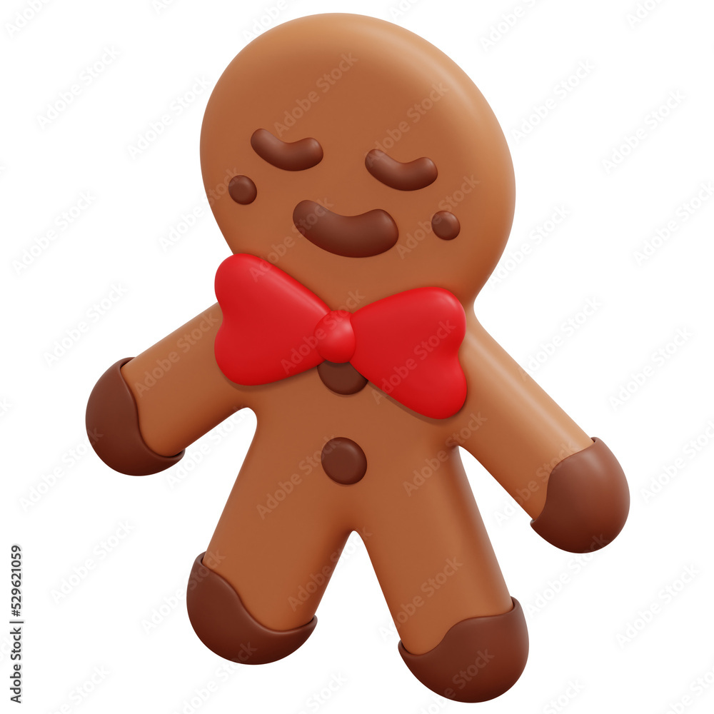 gingerbread 3d render icon illustration gingerbread 3d render icon illustration