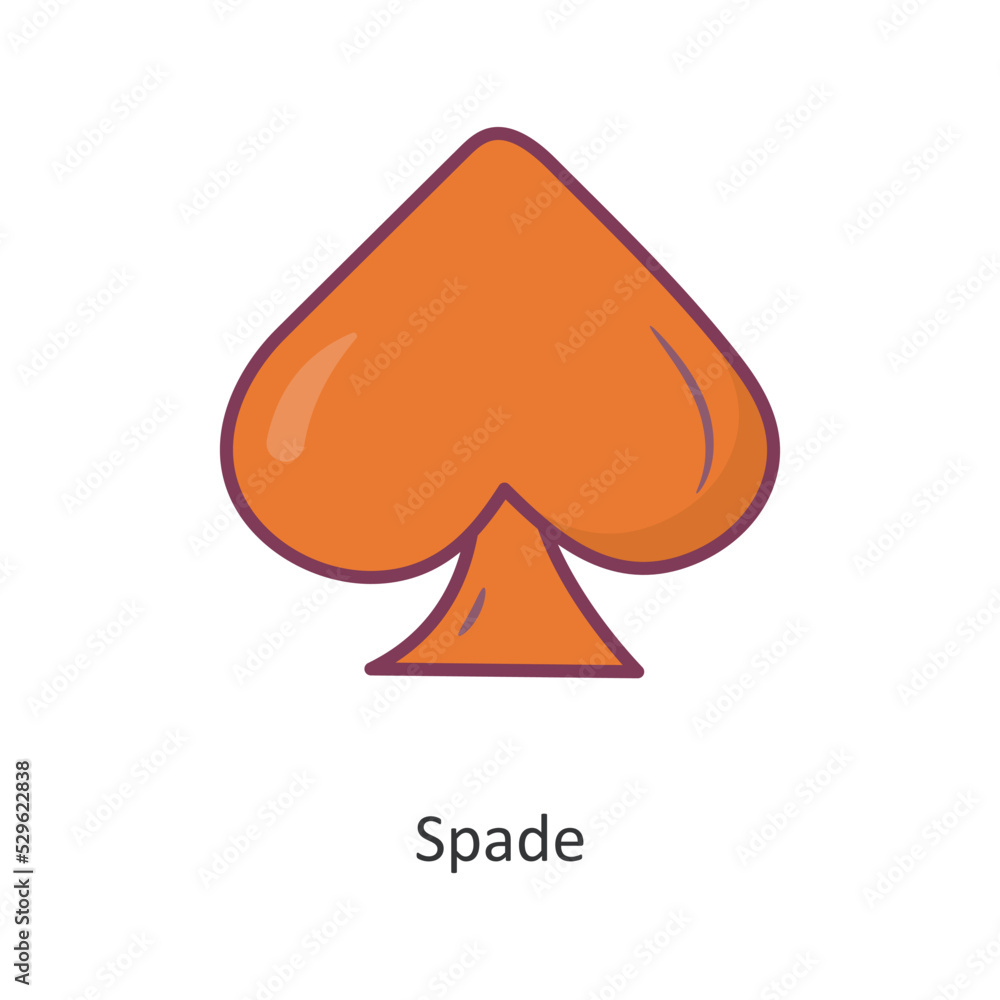 Spade vector filled outline Icon Design illustration. Gaming Symbol on White background EPS 10 File