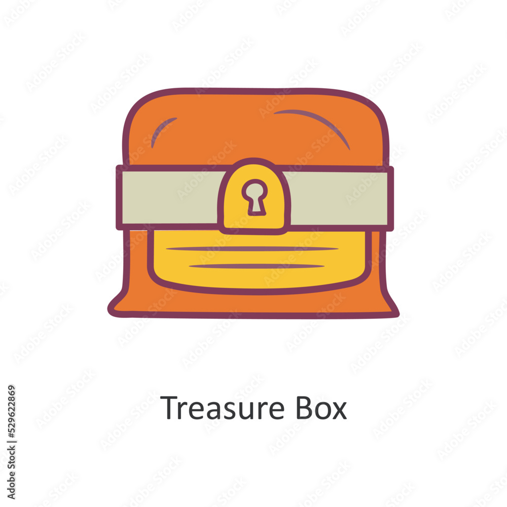 Treasure Box vector filled outline Icon Design illustration. Gaming Symbol on White background EPS 10 File Treasure Box vector filled outline Icon Design illustration. Gaming Symbol on White background EPS 10 File