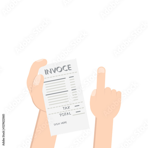 Hand Holding Invoice Billing Document