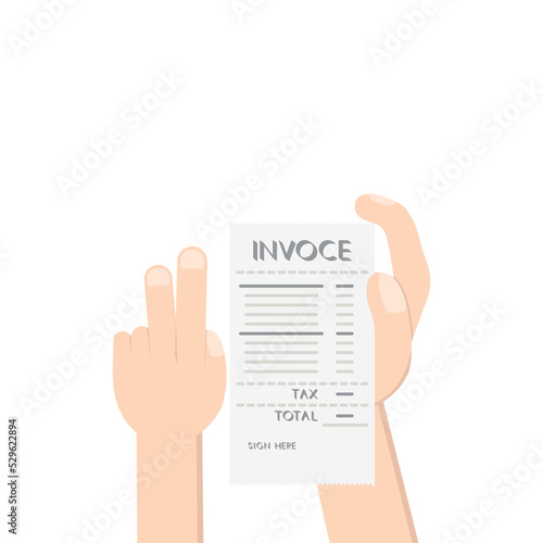 Hand Holding Invoice Billing Document