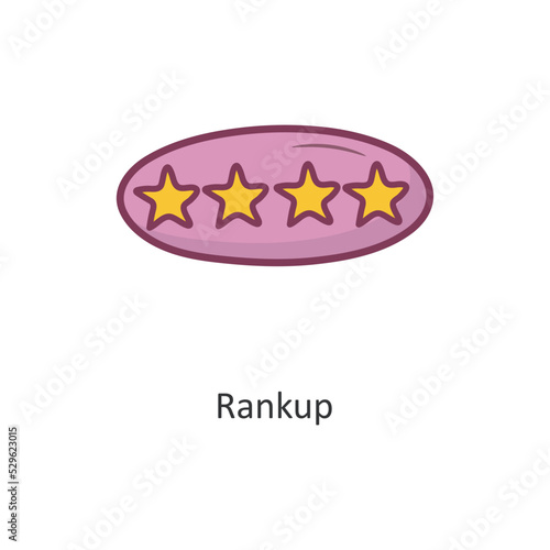 Rankup vector filled outline Icon Design illustration. Gaming Symbol on White background EPS 10 File