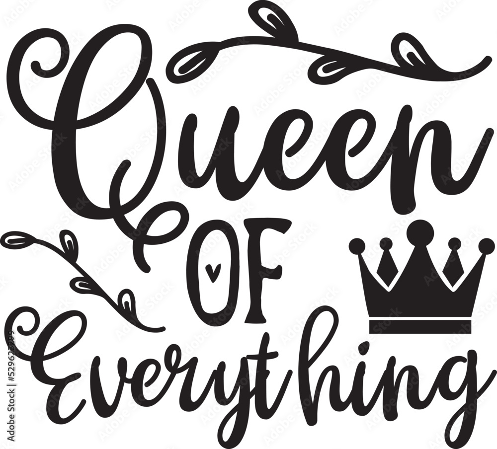 Queen and king svg design cut files Stock Vector