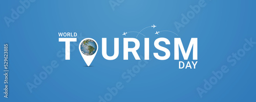 World tourism day travel 3d concept design