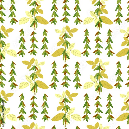 Vector - soya plants seamless pattern.
