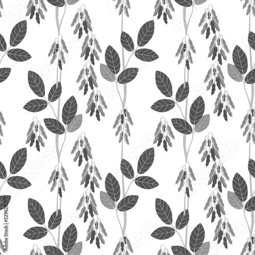 Vector - soya plants seamless pattern. 