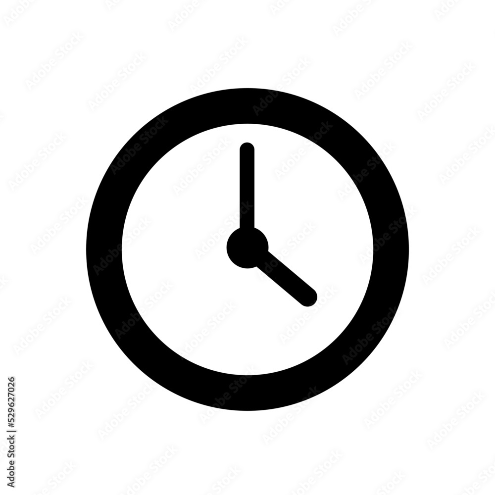  Zegar, czas - ikona wektorowa - obrazy, fototapety, plakaty 