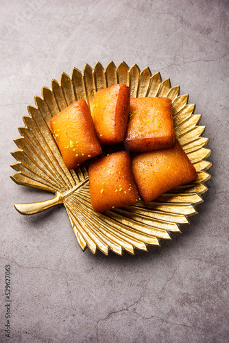 Chitrakoot, chitrakut is Bengali Indian sweet made from Paneer, flour, semolina, khoya, sugar photo