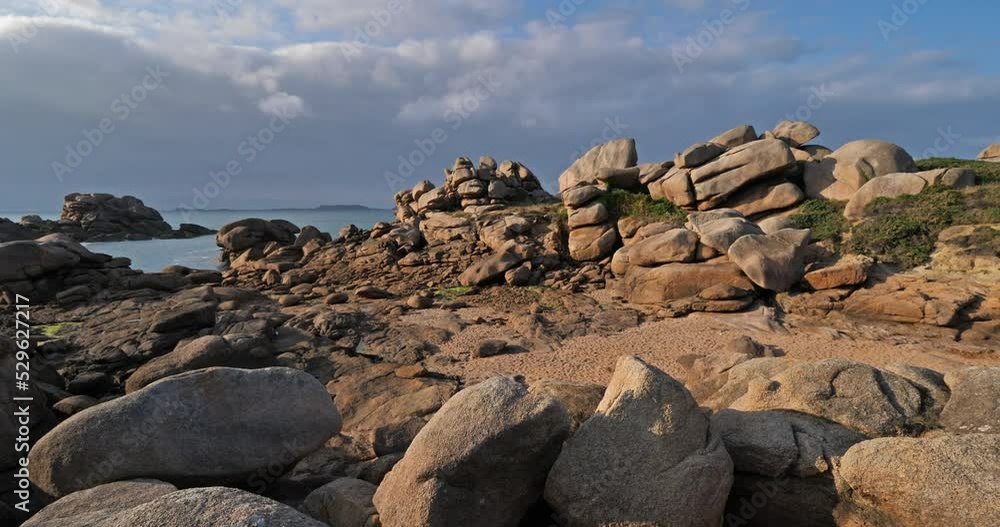 The pink granite coast, Cotes d Armor department, Brittany in France The pink granite coast, Cotes d Armor department, Brittany in France