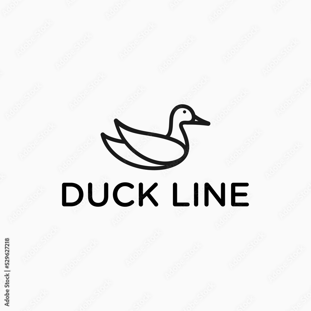 Fototapeta premium Duck logo vector illustration design template