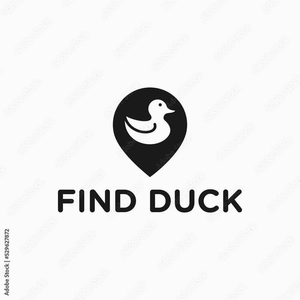 duck location logo design vector illustration duck location logo design vector illustration
