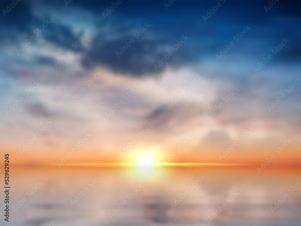  sunset and sun light cloudy  dramatic blue sky gold nature landscape  background