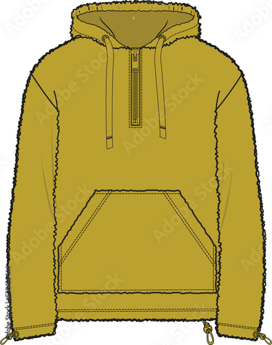 MEN AND BOYS SHERPA HOODIE VECTOR