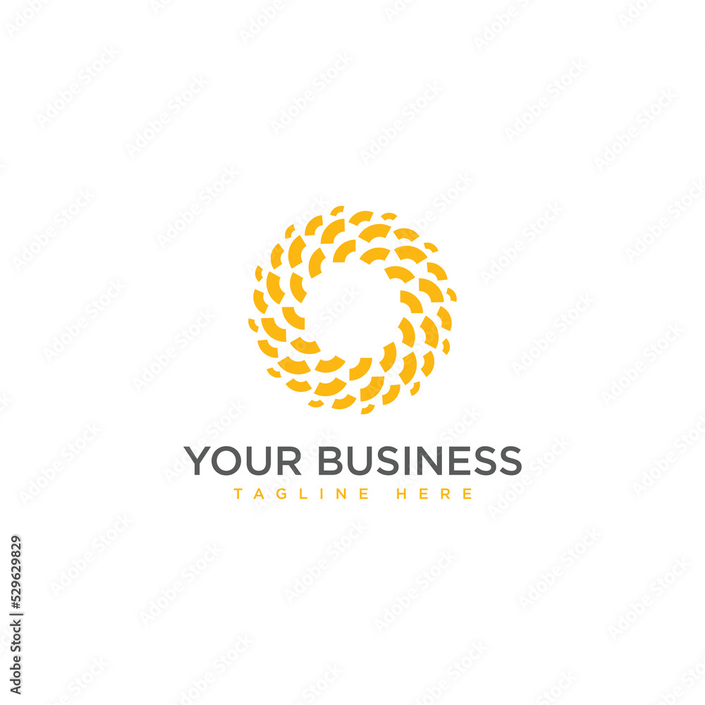 Abstract orange circle logo design element Abstract orange circle logo design element