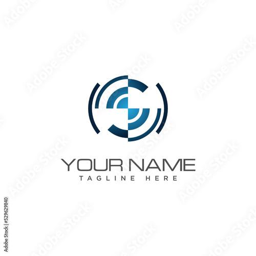 Technology logo design vector template