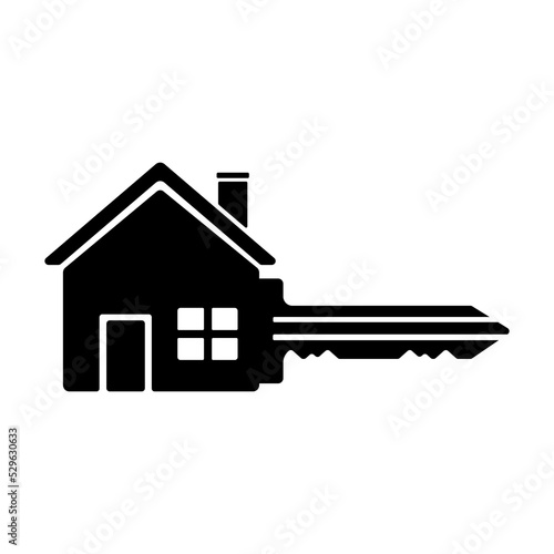 New Home Icon Vector Illustration Silhouette