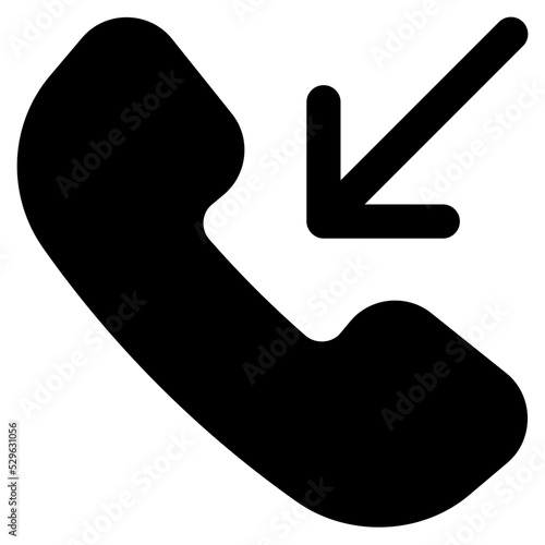 incoming call glyph icon