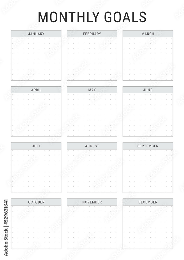 Monthly Goals Monthly Goals