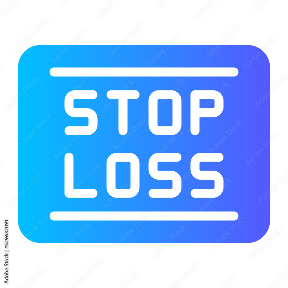 stop loss gradient icon stop loss gradient icon