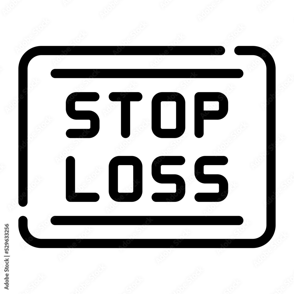 stop loss line icon stop loss line icon