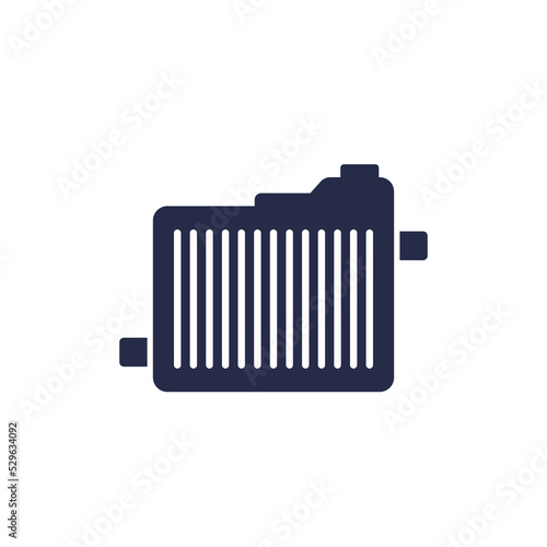 car radiator icon on white