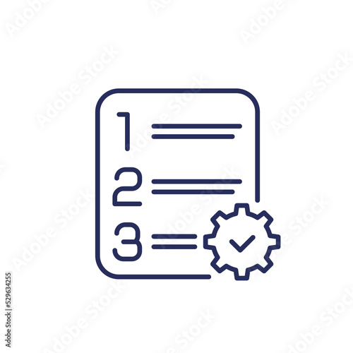 priority, prioritize line icon, vector