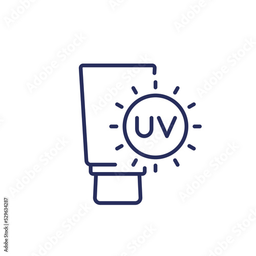 sunscreen or sunblock line icon