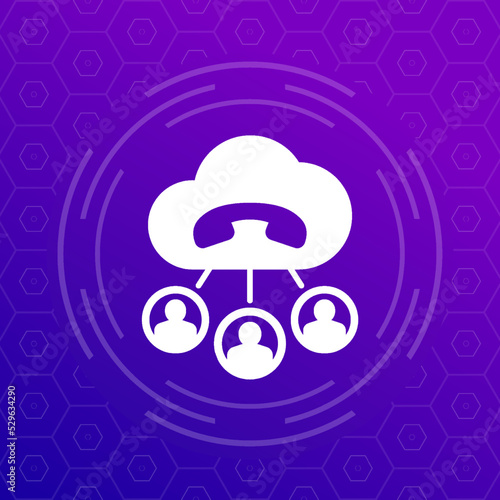 Voip telephony or calls vector icon