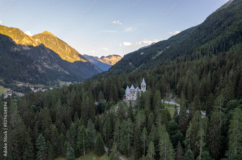 Fototapeta premium Gressoney-Saint-Jean, Aosta Valley / Italy: Savoy Castle