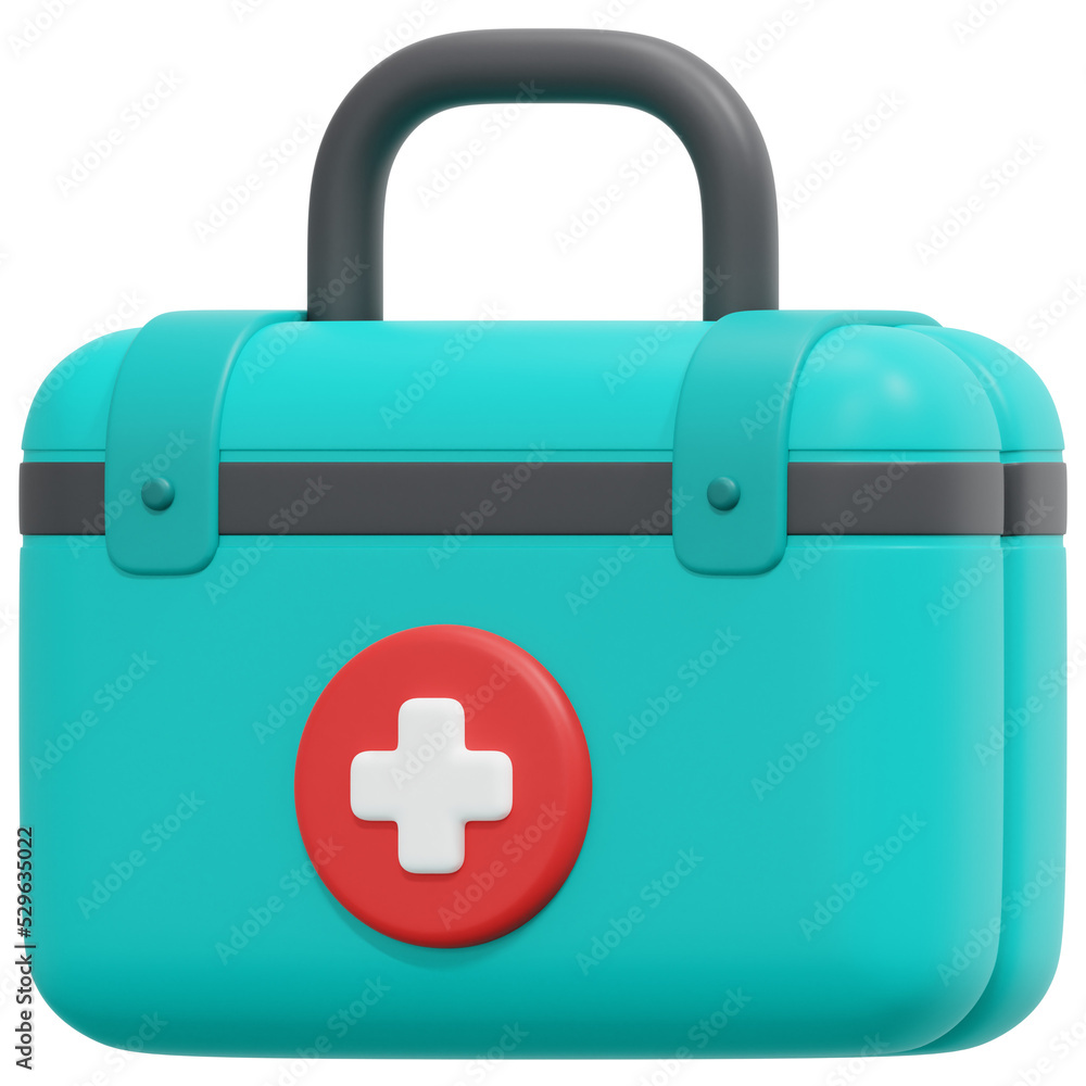 first aid kit 3d render icon illustration first aid kit 3d render icon illustration