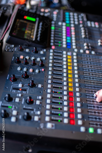 Audio Mixing Desk Live Music Concert
