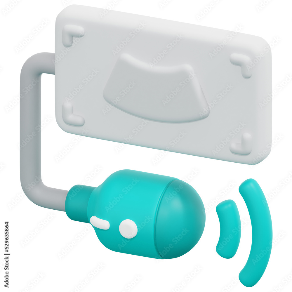 ultrasound 3d render icon illustration ultrasound 3d render icon illustration