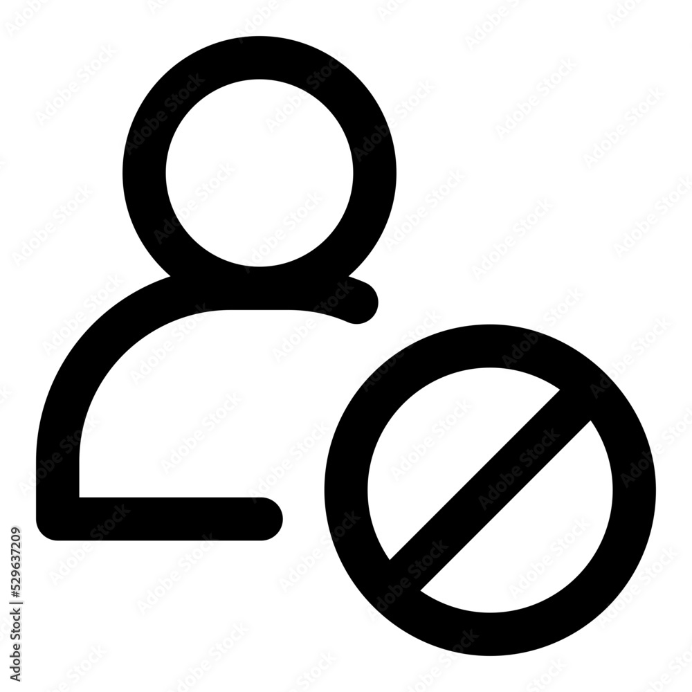 block user line icon block user line icon