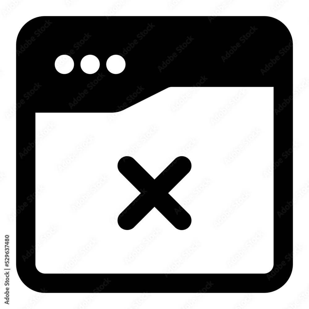 Obraz premium error glyph icon