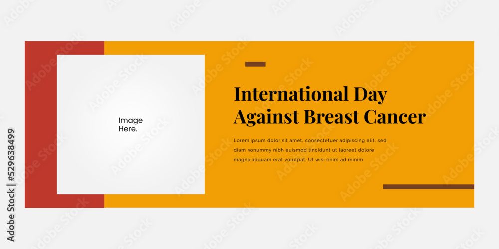 Creative international breast cancer day banner design template. Suitable for content social media, printing, advertising, and promotion Creative international breast cancer day banner design template. Suitable for content social media, printing, advertising, and promotion