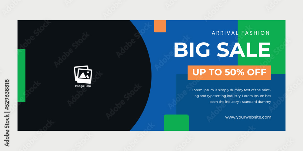 Creative big sale promo banner design template. Suitable for content social media, printing, advertising, and promotion
