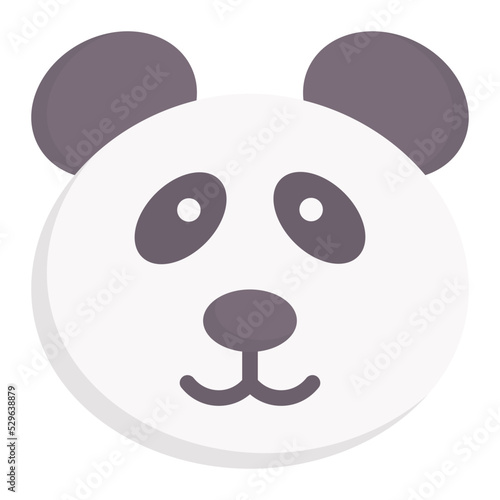 panda flat icon photo
