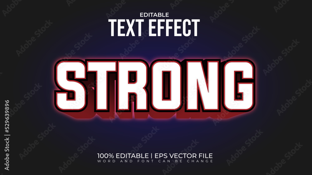 Strong text effect style