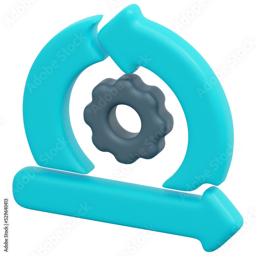 Εκτύπωση καμβά iteration 3d render icon illustration