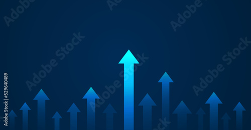 Abstract arrow direction. Technology background. Business growth concept.