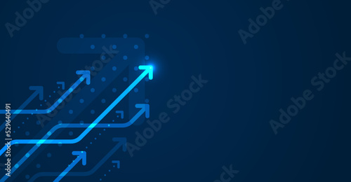 Abstract arrow direction. Technology background. Business growth concept.