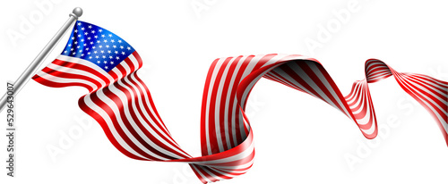 American Flag Ribbon Design